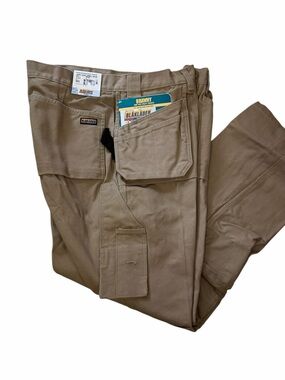 New Blaklader Heavy Duty Cargo Work Pants Khaki Tan 38 by 33” **